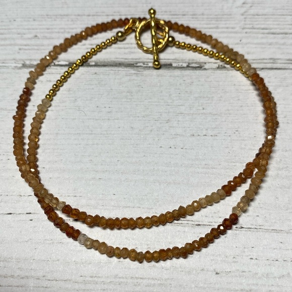 Hessonite garnet necklace - Picture 1 of 3
